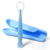 Babyono łyżeczka z przyssawką w zamykanym etui - Niebieska