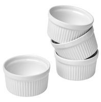 Formy do pieczenia ceramiczne 4 szt białe MUFINKI