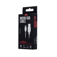 Kabel biały USB Maxlife - microUSB 1,0 m 2A Fast Charge