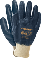 Rękawice robocze ochronne w całości oblane powlekane nitrylem odporne na olej i smary Ogrifox OX-NITEREST 10-XL