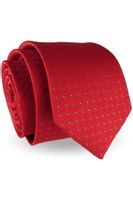 Krawat Męski Elegancki Modny klasyczny szeroki czerwony we wzory  G234