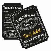Arkusz etykiet ze spersonalizowaną treścią BIMBER na butelki wesele
