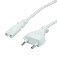 VALUE Kabel zasilający Euro 2-pin 1.8m biały
