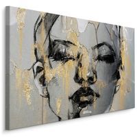 Obraz do Salonu PORTRET Kobiety Abstrakcja Styl Glamour Dekoracja Ścienna 120cm x 80cm