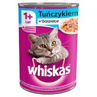 Whiskas 1+ lat Karma pełnoporcjowa z tuńczykiem w galaretce 400 g