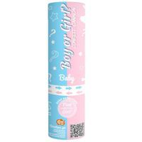 Tuba konfetti "Baby shower - Girl", kółeczka różowe, Godan, 15 cm