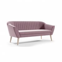 Duża praktyczna sofa skandynawska Eli 3 R62 / różowa
