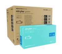 Rękawice nitrylowe nitrylex green M karton 10 x 100 szt