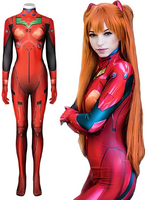 STRÓJ KOSTIUM ASUKA LANGLEY ANIME COSPLAY 158/164 z metki M