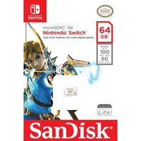 SanDisk NINTENDO SWITCH microSDXC 64GB V30 UHS-I U3 SDSQXAT-064G-GNCZN