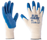 Rękawice ochronne robocze powlekane lateksem Blue GLAZE 9/XL