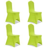 Elastyczne pokrowce na krzesło zielone 4 szt.