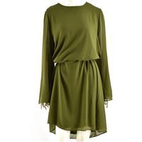 GLAMOROUS Sukienka XL Zielony Nowy z metką Poliester  Sukienki krótkie Damski Długi do kolana