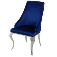 Krzesło glamour William Navy Blue nowoczesne krzesło tapicerowane