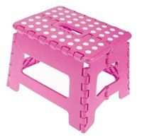 Taboret stołek podest krzesło ALEX 22 cm tworzywo składany antypoślizgowy różowy