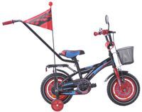Rower dziecięcy 12 Fuzlu Racing czarno-czerwono-niebieski