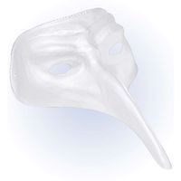 Maska karnawałowa "Wenecka z nosem", biały, Widmann