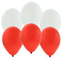 Balony "Biało Czerwoni", mix, GODAN, 10", 10 szt