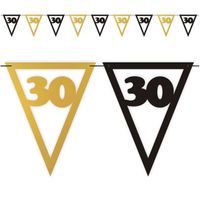 Baner flagi "Urodziny 30", czarno-złoty, 3,6 m