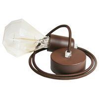 LAMPA WISZĄCA ZWIS POJEDYNCZY Z METALOWĄ OPRAWKĄ BRĄZOWA