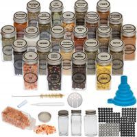 ZESTAW 24 SŁOICZKÓW DO PRZYPRAW 120 ML + ETYKIETY