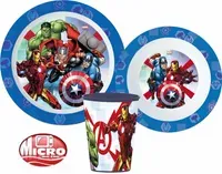 AVENGERS Zestaw Obiadowy DZIECIĘCY  3w1 Kubek Talerze
