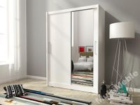 Szafa Przesuwna WEST I 130cm Biała + Lustro