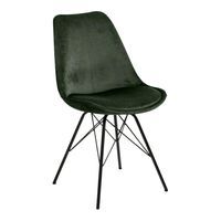 Krzesło Eris VIC zielone tapicerowane