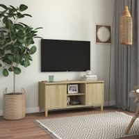 Lumarko Szafka TV, drewniane nóżki, dąb sonoma, 103,5x35x50 cm!