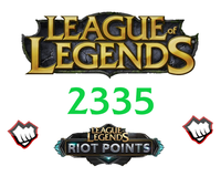 League of Legends 2335 Riot Points RP Europa NordicEast NE