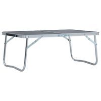 Lumarko Składany stolik turystyczny, szary, aluminiowy, 60 x 40 cm