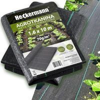 AGROTKANINA ANTYCHWASTOWA AGROWŁÓKNINA CZARNA MATA UV3% 1,6x10m 70g/m2