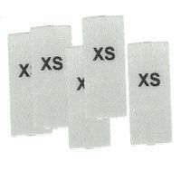 Wszywka metka rozmiar XS 15 x 35 mm biała 25 szt.