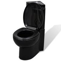 Toaleta narożna, ceramiczna, czarna
