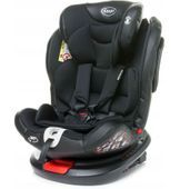 4BABY Fotelik samochodowy ROTO-FIX 0-36kg BLACK OBROTOWY 360 ISOFIX