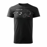 Koszulka z samochodem MAZDA MX-5 MX 5 męska czarna REGULAR XL