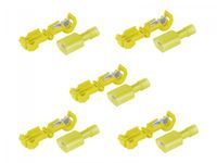 Szybkozłączki rozgałęźne typ-T żółte 4.0-6.0mm kw 12-10 AWG 15A (5 szt.)