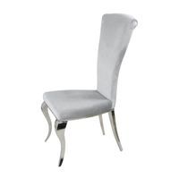 Krzesło glamour Ottavio Silver - nowoczesne krzesło tapicerowane