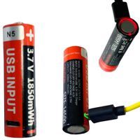 Akumulator bateria 14500 AA R6 LR6 USB 1850 mWh 3,7v litowy nowy gwarancja