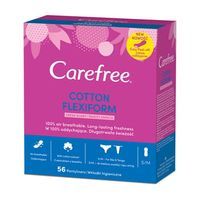 Carefree Cotton Flexiform, Wkładki Higieniczne 56 Szt.
