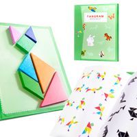 KSIĄŻECZKA MAGNETYCZNA UKŁADANKA KLOCKI 3D TANGRAM