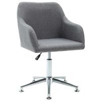 Obrotowe krzesło biurowe, jasnoszare, tkanina