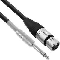 Kabel przewód mikrofonowy XLR JACK 6,3mm 6 m 0,22 mm AWG 24 czarny