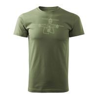Koszulka z dronem DJI dron drone quadrocopter męska khaki REGULAR XL