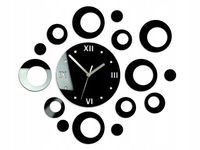 Zegar Ścienny KOŁA - Czarny - Nowoczesny Stylowy