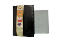 Czarny skórzany portfel z blokadą RFID