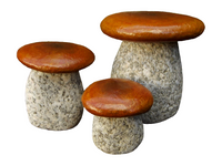 Granitowe grzyby zestaw 3 sztuki