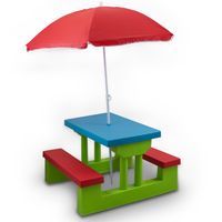 Fotelik ławka dla dzieci do ogrodu z parasolem 16310