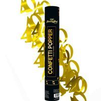 Tuba strzelająca konfetti "Urodziny cyfra 40", złote, PartyPal, 40 cm