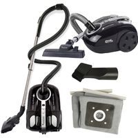 Odkurzacz workowy tradycyjny TurboTronic EKO szczotka mocny moc ssania 3000W Czarny